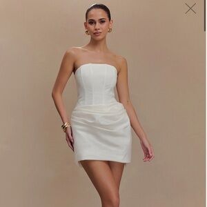 Meshki White Strapless Dress